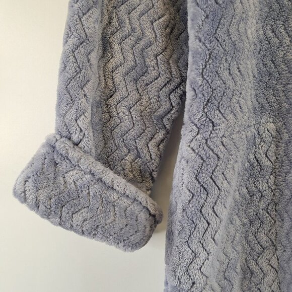 Natori Faux Fur Lavender Zip-Front Caftan Robe Size M - Picture 11 of 12